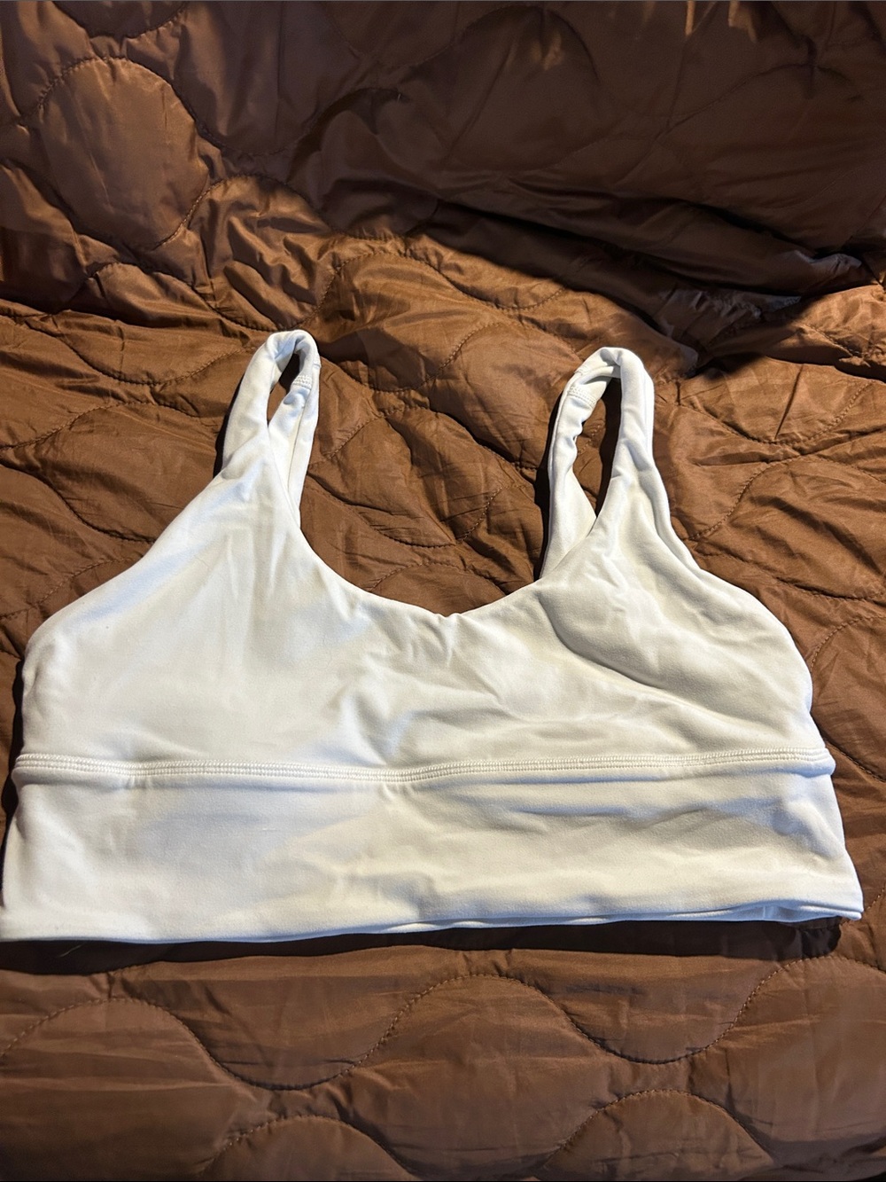 lululemon athletica White Seamless Scoop Sports Bra